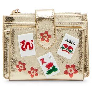 Betsey Johnson Kitsch Bam BiFold Wallet Gold Metallic Lunar New Year NWT